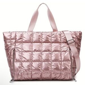 NWT Pink Quilted Tote Bag